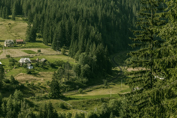 Fototapeta na wymiar Rural mountain landscape