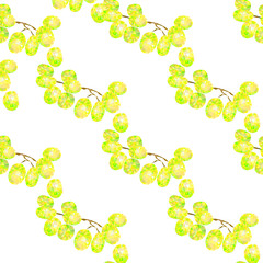 seamless pattern with grapes triangles
