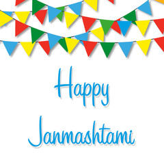 Happy janmashtami illustration