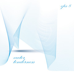 Romantic decorative wavy template, vector background with light