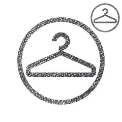 Clothes shoulder vector simple single color icon isolated on whi