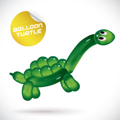 Glossy Balloon Turtle Illustration
