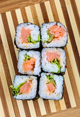 Roll with salmon