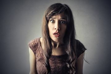 Fototapeta premium Scared woman
