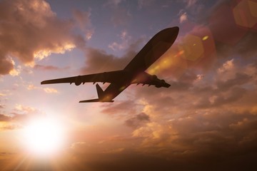 Composite image of graphic airplane