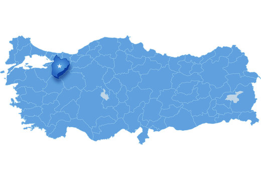 Map of Turkey, Bilecik