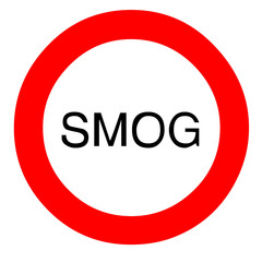 Schild Verkehrsverbot bei Smog