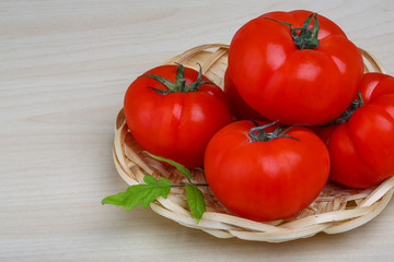 Tomato in the basket