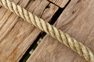Rope and wood