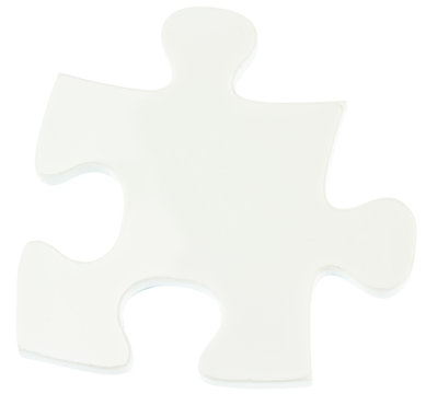 puzzle translucide sur fond blanc 