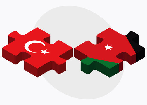 Turkey and Jordan Flags