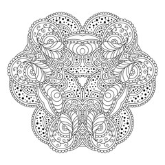  Black and white mandala.