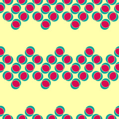 Retro colourful funky seamless vector pattern