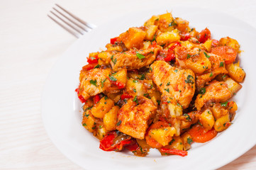 Meat with vegetables