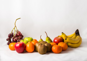 Composition with assorted fruits