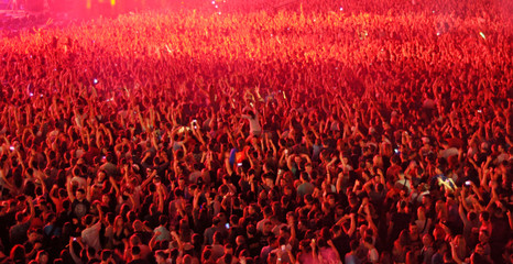 Blurred crowd at a concert