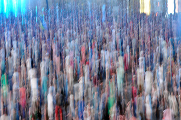 Blurred crowd