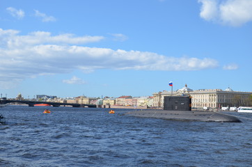 Fototapeta na wymiar Большая Нева, Санкт Петербург