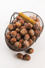 hazelnuts in basket