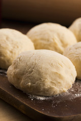 Fototapeta na wymiar fresh dough ready for baking