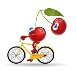 ciliege in bicicletta
