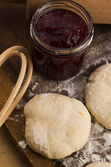 fresh dough ready for baking