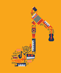 Note sign silhouette