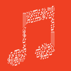 Note sign silhouette