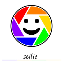Selfie. symbol, vector
