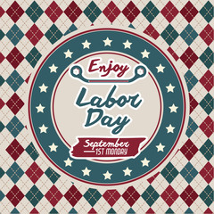 Retro Labor day design