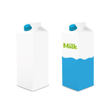 Milk Cartons Vector Illustration