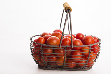 Cherry tomatoes in basket