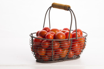 Cherry tomatoes in basket