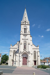 Fototapeta na wymiar Kirche in Saint Michel en l.Herm