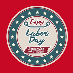 Retro Labor day design