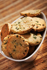 Homemade biscuits with onion
