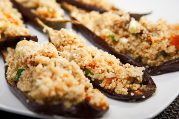 Eggplant stuffed with couscous