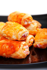 Pasty with eggplant and eggs