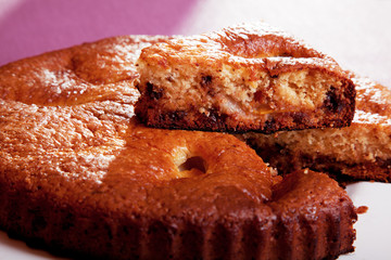 Homemade cake with fruits