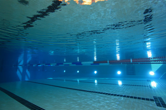 Indoor swimming pool underwater