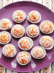 Homemade carrot candies