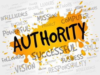 AUTHORITY word cloud, business concept