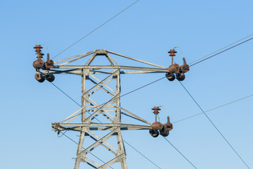High voltage electricity pylon
