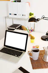 Contemporary workspace with computer