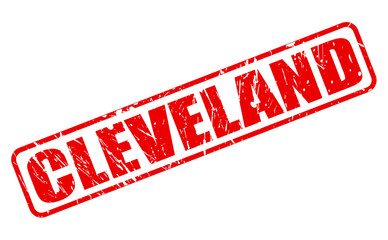 CLEVELAND red stamp text