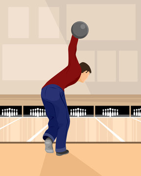 Boulingist playing bowling