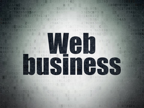 Web development concept: Web Business on Digital Paper