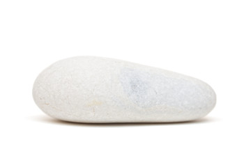 Gray pebble stone isolated on white background