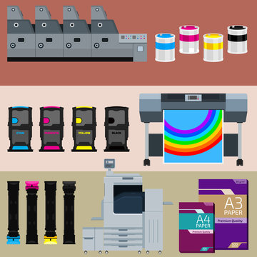 Set of polygraphic machines and equipment