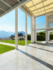 wide veranda of a modern house